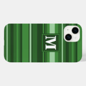 モノグラムグリーンストライプ Case-Mate iPhoneケース (裏面 (横))