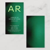 モノグラムグリーントレンディーコンサルタント名刺 名刺 (正面/裏面)