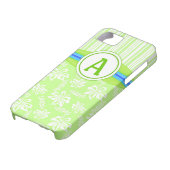 モノグラムグリーンハイビスカス&サーフボードiPhone 5ケース Case-Mate iPhoneケース (下部)