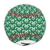 モノグラムグリーンフローラジグザグ 野球ボール (裏面)