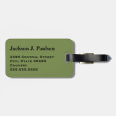 モノグラムグリーンブラウンブラック迷彩柄カモフラージュ ラゲッジタグ (裏面横)