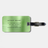 モノグラムグリーンブラシ仕上げ金属 ラゲッジタグ (裏面横)