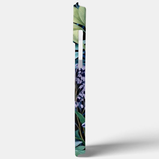 モノグラムグリーンブルーパープルホワイトフローラ緑 Case-Mate iPhoneケース (裏面 / 左)