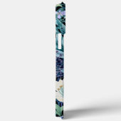 モノグラムグリーンブルーパープルホワイトフローラ緑 Case-Mate iPhoneケース (裏面 / 右)