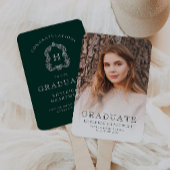 モノグラムグリーンホワイト写真卒業 ハンドファン