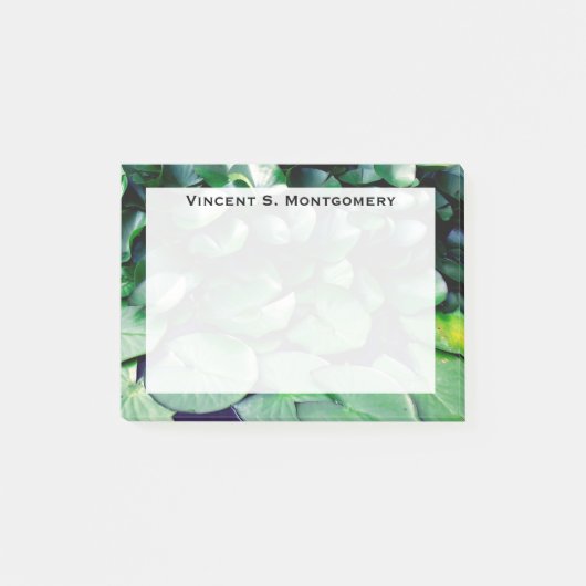 モノグラムグリーンリリパッド池 ポストイット (正面)