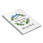 モノグラムグリーンリースファミリー名レシピバインダー ノートブック (右側)