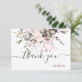 モノグラムグリーン赤面ユーカリ秋葉 サンキューカード (スタンド正面)