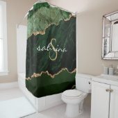 モノグラムグリーン金ゴールドアゲイト シャワーカーテン (インサイチュ)
