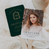 モノグラムグリーン金ゴールド写真卒業 ハンドファン