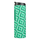モノグラムグリーン3トーンダイヤモンドパターン タンブラー (回転右)