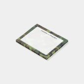 モノグラムグリーン、ブラウン、ブラックカモフラージュ ポストイット (アングル)