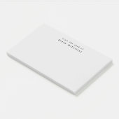 モノグラムグレイシンプルの机から ポストイット (アングル)