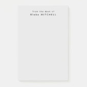 モノグラムグレイシンプルの机から ポストイット (正面)