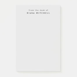 モノグラムグレイシンプルの机から ポストイット