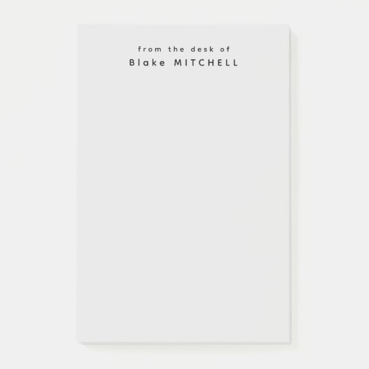 モノグラムグレイシンプルの机から ポストイット (正面)