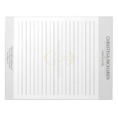 モノグラムグレイモダンラエレガントイン ノートパッド (正面)