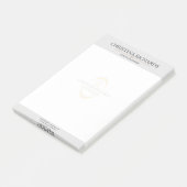 モノグラムグレモダンイエレガントビジネス ポストイット (アングル)