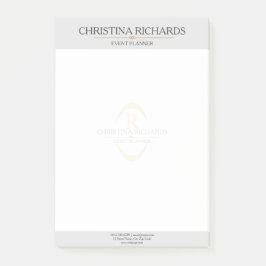 モノグラムグレモダンイエレガントビジネス ポストイット