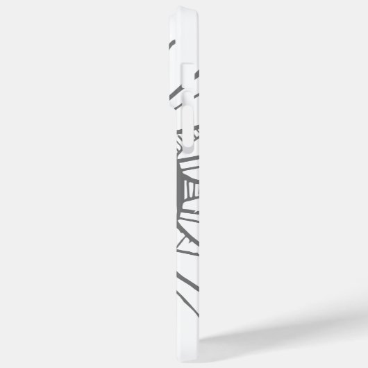 モノグラムグレーとピンクモダンメダリオンパターン Case-Mate iPhoneケース (裏面 / 左)