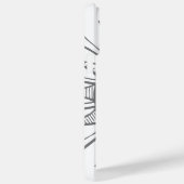 モノグラムグレーとピンクモダンメダリオンパターン Case-Mate iPhoneケース (裏面 / 右)