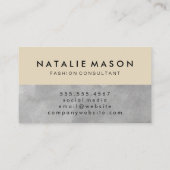 モノグラムグレーとベージュ 名刺 (裏面)