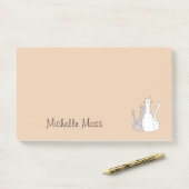 モノグラムグレーと白の虎猫キティ猫 ポストイット (デスク)