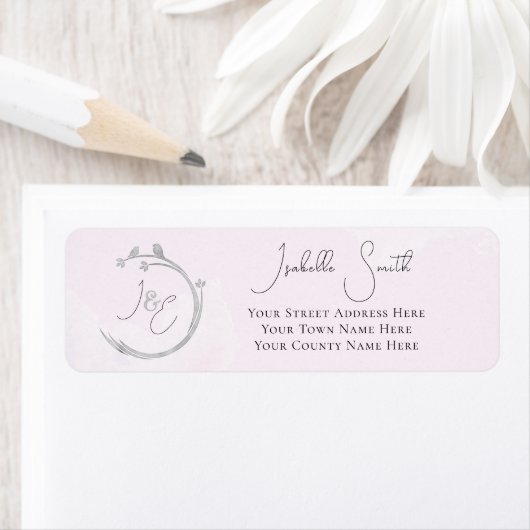 モノグラムグレーウォーター色ロベバードリースピンク ラベル (インサイチュ)