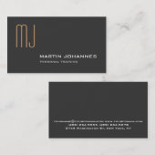 モノグラムグレーパーソナルトレーナー名刺 名刺 (正面/裏面)