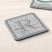 モノグラムグレーフレーム コースター (左側)