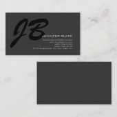 モノグラムグレーブラックコンサルタントの名刺 名刺 (正面/裏面)