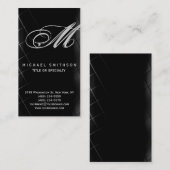 モノグラムグレーブラックコンサルタントの名刺 名刺 (正面/裏面)