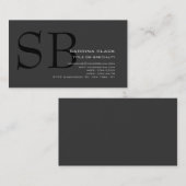 モノグラムグレーブラックコンサルタントの名刺 名刺 (正面/裏面)