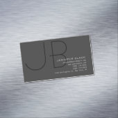 モノグラムグレーブラックコンサルタントミニマルモダンリスト マグネット名刺 (インサイチュ)
