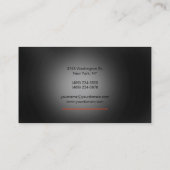 モノグラムグレーブラックレッドビジネスカード 名刺 (裏面)