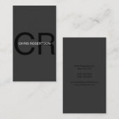 モノグラムグレーブラック名刺 名刺 (正面/裏面)