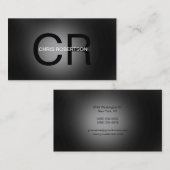 モノグラムグレーブラック名刺 名刺 (正面/裏面)