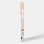 モノグラムグレーブルーピーチフローラ Case-Mate iPhoneケース (裏面 / 左)