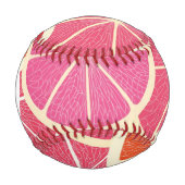 モノグラムグレープフルーツヴィンテージ背景 野球ボール (正面)