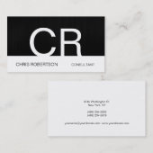 モノグラムグレーホワイトコンサルタントの名刺 名刺 (正面/裏面)