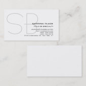 モノグラムグレーホワイトコンサルタントの名刺 名刺 (正面/裏面)