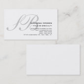 モノグラムグレーホワイトコンサルタントの名刺 名刺 (正面/裏面)