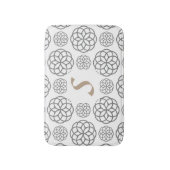 モノグラムグレーマンダラスパターン バスマット (正面縦)