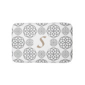 モノグラムグレーマンダラスパターン バスマット (正面)