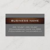 モノグラムグレーモダンレザールック 名刺 (裏面)