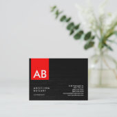 モノグラムグレーレッドウッドモダンコンサルタント 名刺 (スタンド正面)