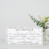 モノグラムグレー大理石ビジネスギフト証明書 (スタンド正面)