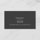 モノグラムグレー白壁レンガの名刺 名刺 (裏面)