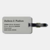 モノグラムグレー軍隊迷彩柄カモフラージサークル ラゲッジタグ (裏面横)