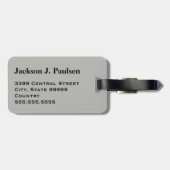 モノグラムグレー軍隊迷彩柄カモフラージブラックフレーム ラゲッジタグ (裏面横)